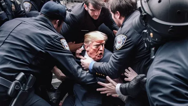 Imagen fake de Trump generada por AI