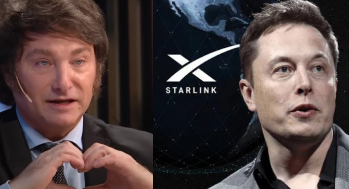 Milei Starlink Elon Musk