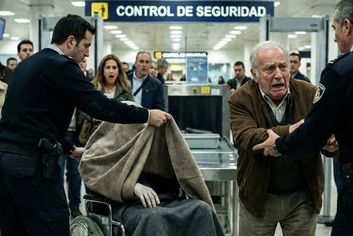 subió al avión con el cadáver de su esposa