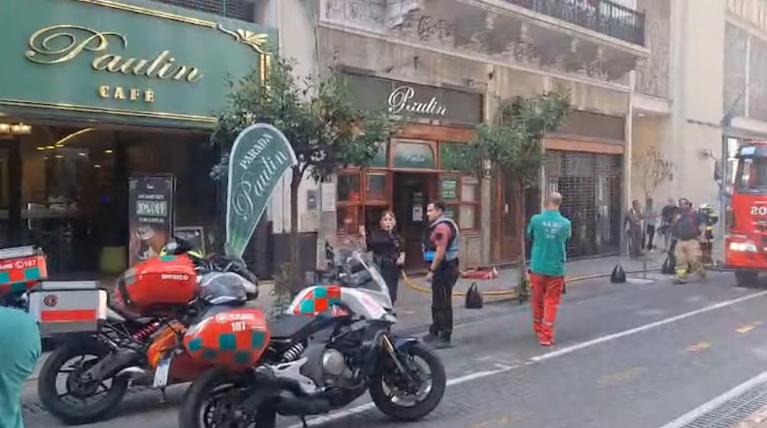 Incendio Bar Paulin centro de Buenos Aires